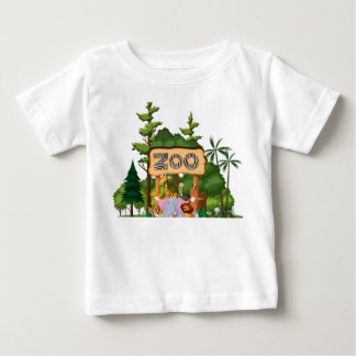 Zoo Animals Fine Jersey  Baby T-Shirt
