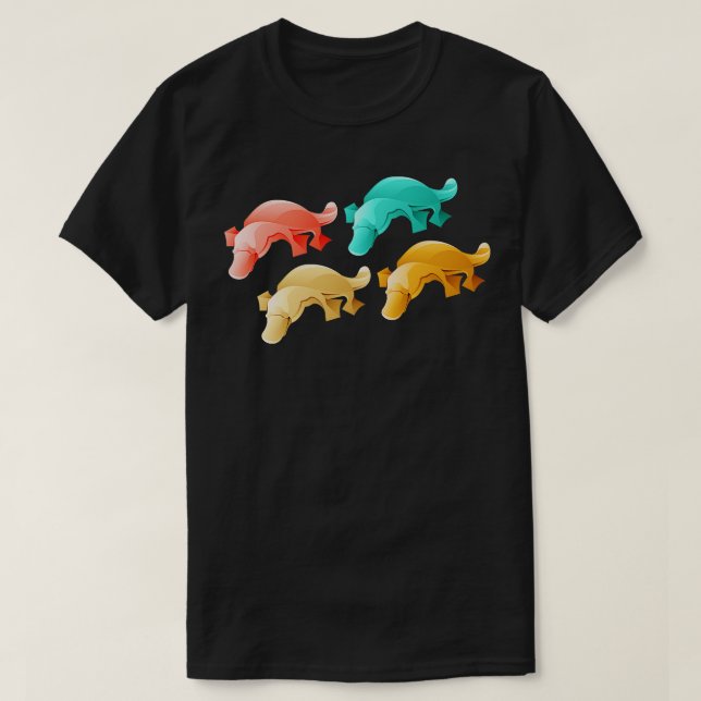 Zoo Animals Gift Aussie Australia Platypus T-Shirt (Design Front)