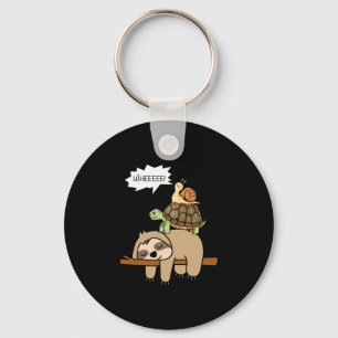 Zoo animals gift snail turtle sloth performance keychain