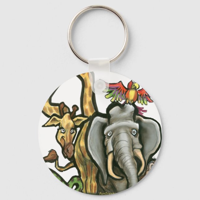 Zoo Animals Keychain (Front)