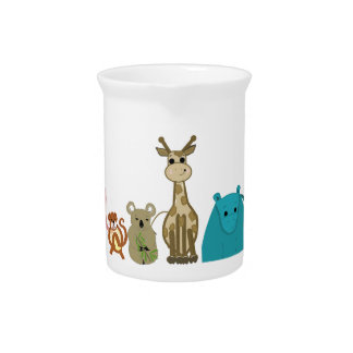 Zoo Animals Pitcher