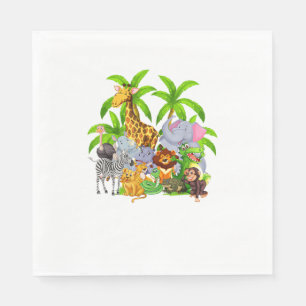 Zoo Animals Safari Wildlife Birthday Party A Day A Napkins