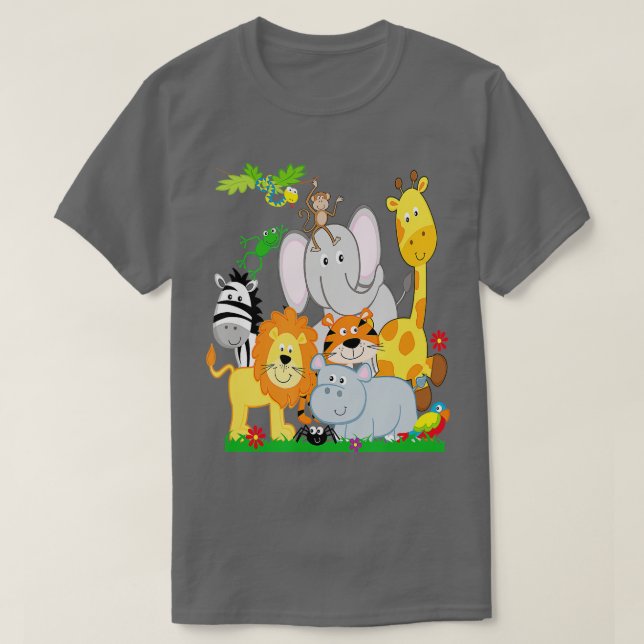 Zoo Animals Shirt Wildlife Birthday Party A Day At (Design Front)