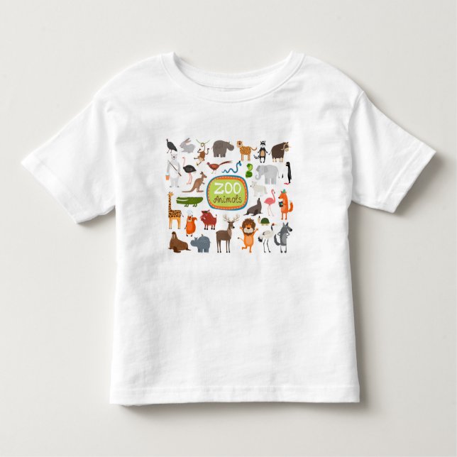 Zoo Animals Toddler T-shirt (Front)