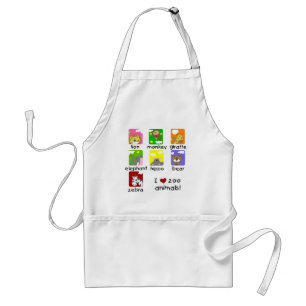 Zoo Animals Tshirts and Gifts Adult Apron