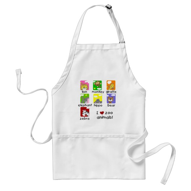 Zoo Animals Tshirts and Gifts Adult Apron (Front)
