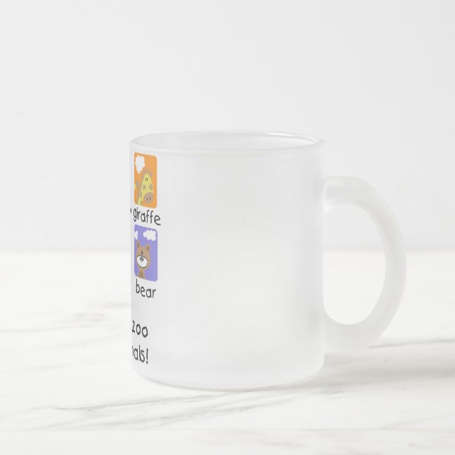 Zoo Animals Tshirts and Gifts Frosted Glass Coffee Mug (Right)
