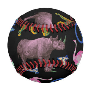 Zoo Animals Vibrant Colors Pop Art Animal Lovers Baseball