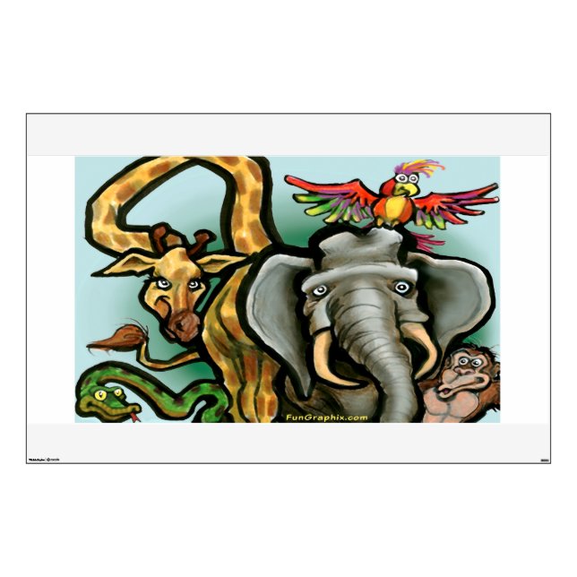Zoo Animals Wall Decal (Front)