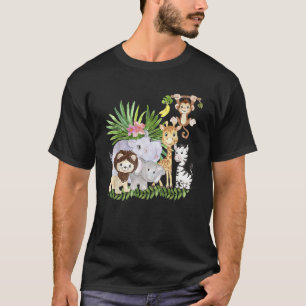 Zoo Animals Wildlife Birthday Party A Day At The Z T-Shirt