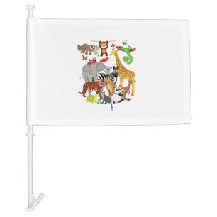 Zoo Animals Wildlife Birthday Party Zoo Day 26 Ani Car Flag