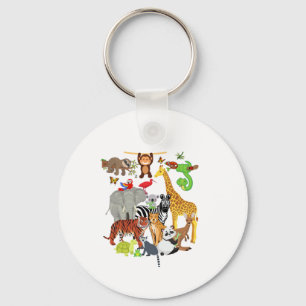 Zoo Animals Wildlife Birthday Party Zoo Day 26 Ani Keychain