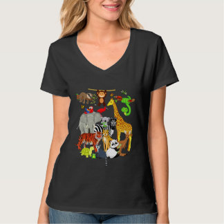 Zoo Animals Wildlife Birthday Party Zoo Day 26 Ani T-Shirt