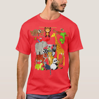 Zoo Animals Wildlife Birthday Party Zoo Day 26 Ani T-Shirt