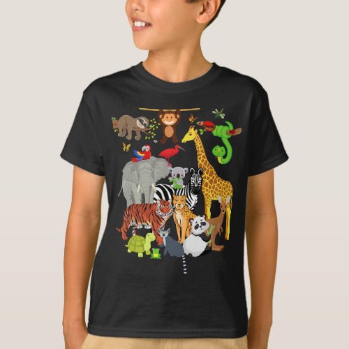 Zoo Animals Wildlife Birthday Party Zoo Day 26 Ani T_Shirt