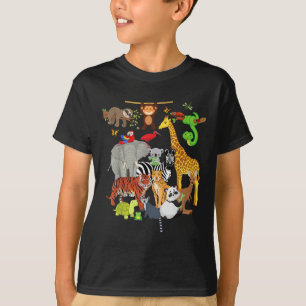 Zoo Animals Wildlife Birthday Party Zoo Day 26 Ani T-Shirt