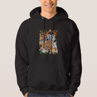 Zoo Animals Wildlife Birthday Party Zoo Day 36 Ani Hoodie
