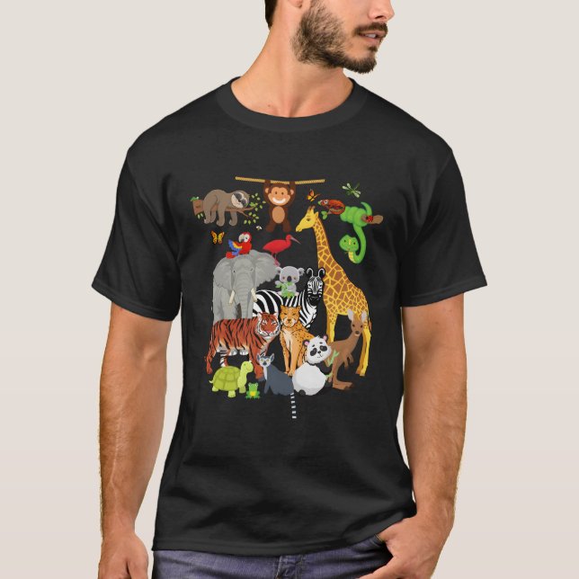 Zoo Animals Wildlife Py Zoo Day 26 Animals T-Shirt (Front)