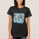 Zoo Animals World Map Planet Earth Ecological Syst T-Shirt