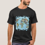 Zoo Animals World Map Planet Earth Ecological Syst T-Shirt