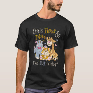 Zoo Animals Zookeeper Outfit 13th Birthday Party S T-Shirt