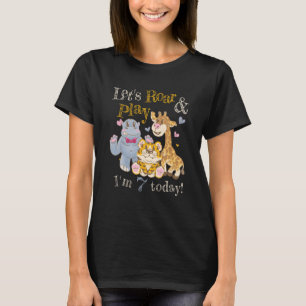 Zoo Animals Zookeeper Outfit 7th Birthday Party Sa T-Shirt
