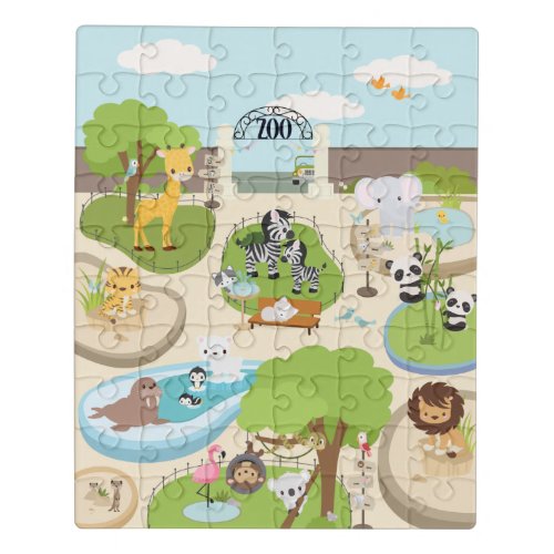 Zoo baby Animals  Poster Jigsaw Puzzle