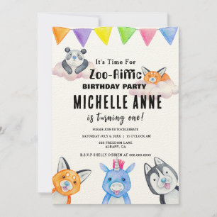 Zoo Birthday Invite - Custom Animal Party Card