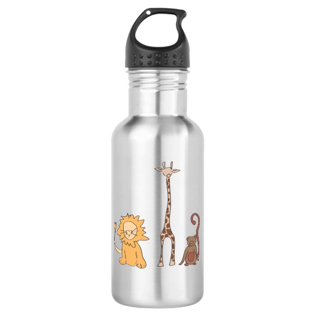 Zoo Buddies Stainless Steel Water Bottle (Front)