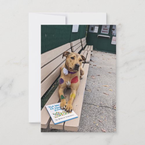 Zoo cosplay book Funny Dog Photo Card