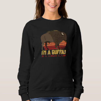 Zoo Costume Animal Friends Buffalo Retro Theme Sweatshirt
