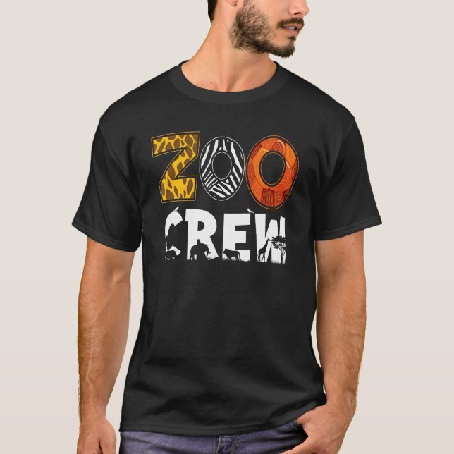 Zoo Crew Animal Print For Zookeeper Kids Mens Wome T-Shirt (Front)