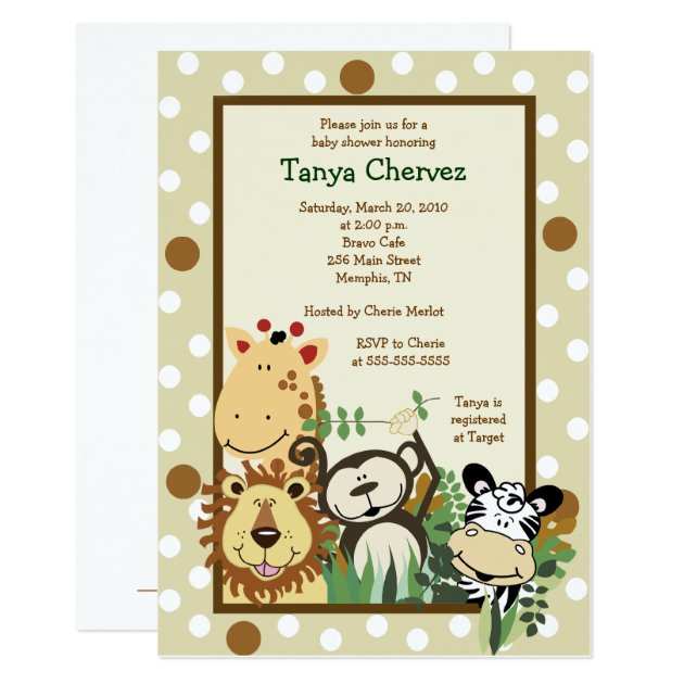 Zoo baby best sale shower invitations