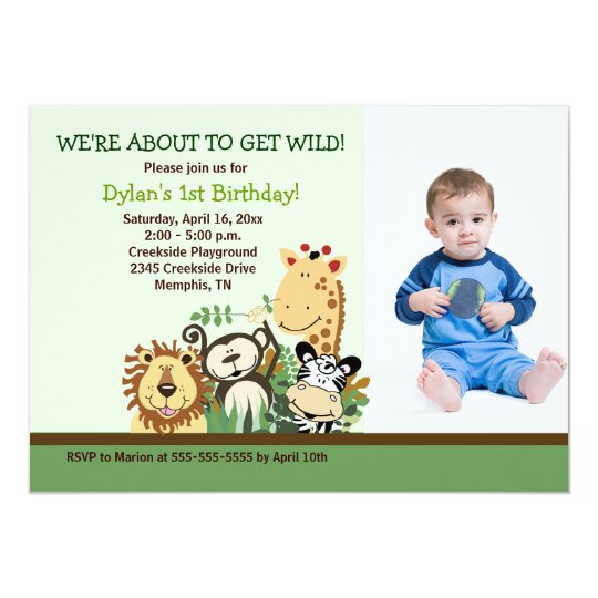 Zoo Crew Jungle Safari *PHOTO* Birthday 5x7 Card