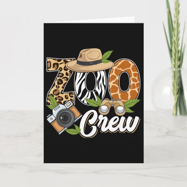 Zoo Crew Safari Animals Wildlife Animal Wild Field Card (Front)
