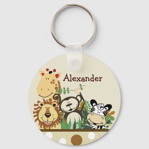 ZOO CREW Tan Favor or Name Tag Keychain