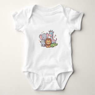 Zoo Cute Animal Kawaii Children Wild Safari Fun Baby Bodysuit