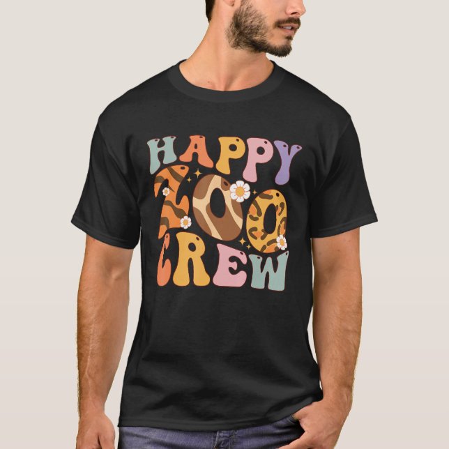 Zoo Day Family First Zoo Field Trip Groovy Wild Sa T-Shirt (Front)