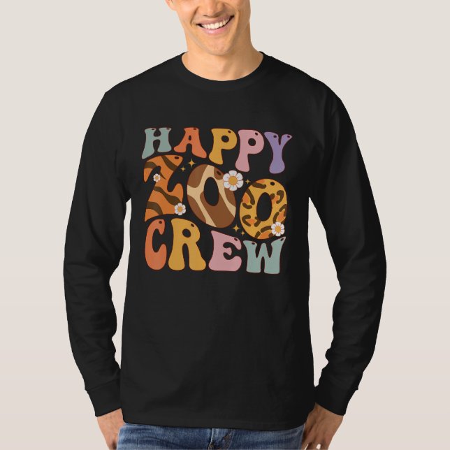 Zoo Day Family First Zoo Field Trip Groovy Wild Sa T-Shirt (Front)