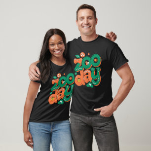 Zoo Day Unique T Shirt Design with Creative Wildli