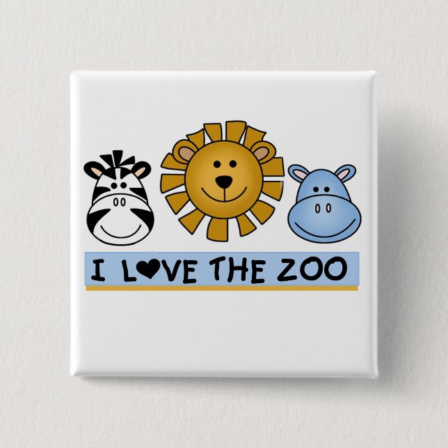 Zoo Friends Pinback Button (Front)