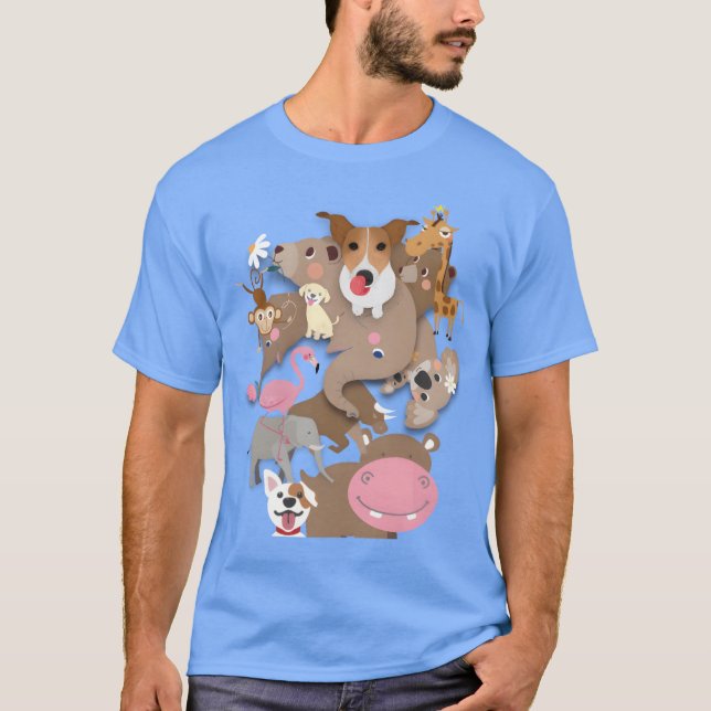 Zoo Funny Animals funny T-Shirt (Front)