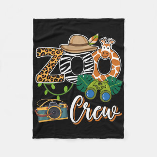 Zoo Giraffe Crew Safari Animal Zoo Keeper Kids Fie Fleece Blanket