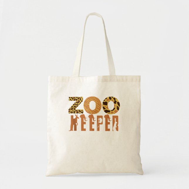 Zoo Keeper Animal Love Art Jungle Safari Exp Tote Bag (Front)