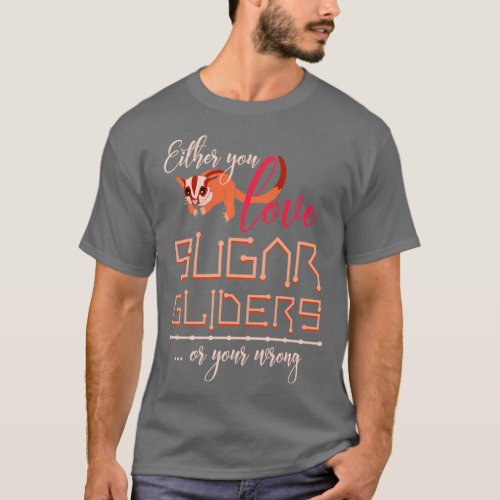 Zoo Keeper Gift Australia Animal Sugar Glider T_Shirt