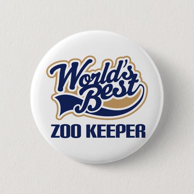 Zoo Keeper Gift Pinback Button (Front)