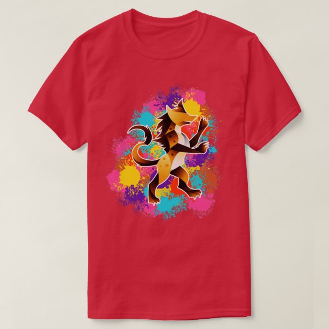 Zoo Keeper Gift Safari Animal Africa Hyena T-Shirt (Design Front)