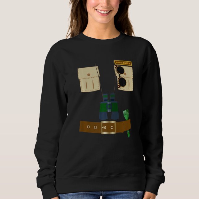 Zoo Keeper Halloween Costume Jungle Safari Zookeep Sweatshirt (Front)