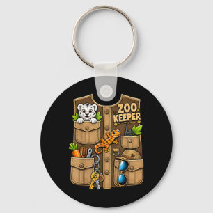 Zoo Keeper Safari Wildlife Animals Zookeeper Keychain