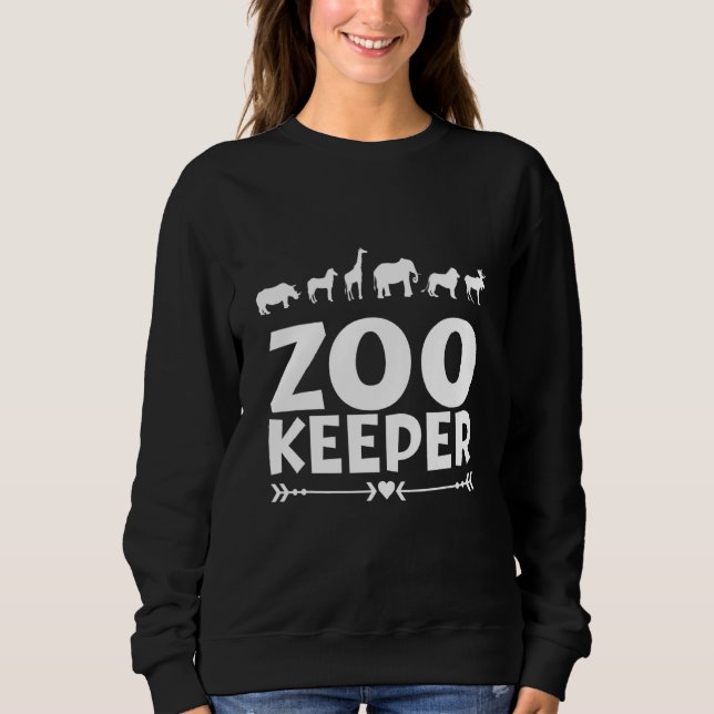 Zoo Keeper Wild Life Animal Halloween Jungle Safar Sweatshirt (Front)